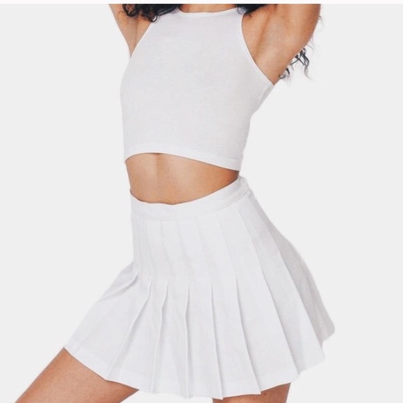 white american apparel tennis skirt