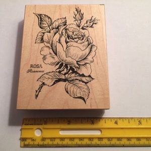 Rose rubber stamp