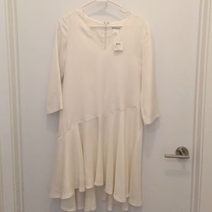 Club Monaco ivory v neck dress