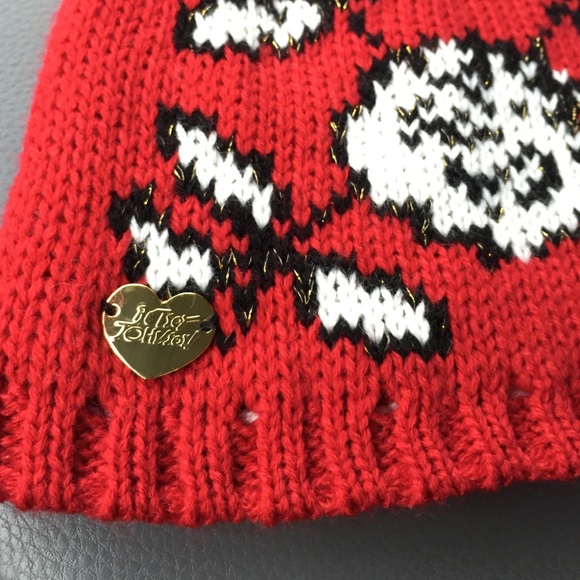 🎁Betsey Johnson red beanie🎁 - Picture 2 of 4
