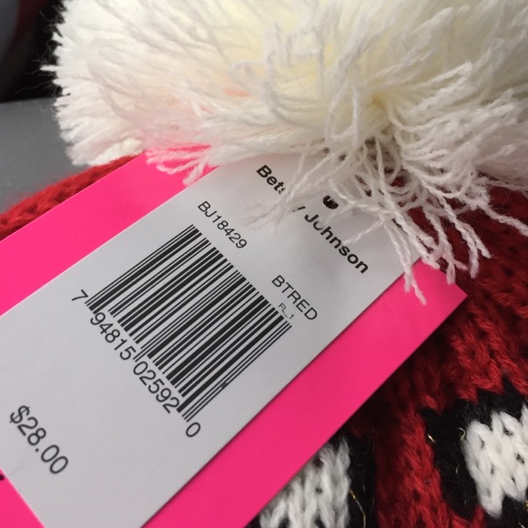 🎁Betsey Johnson red beanie🎁 - Picture 3 of 4