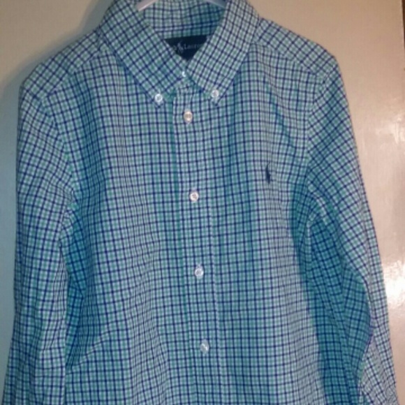 Boys checkered button down shirt