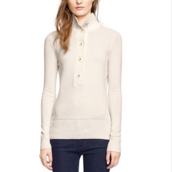 Tory Burch Giselle Sweater. Ivory. Cashmere