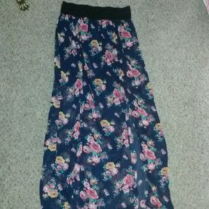 Floral maxi skirt