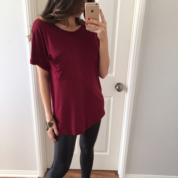 Sold • SALE! • Dressy Burgundy Loose Top - Picture 4 of 4