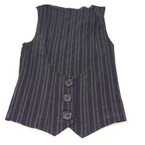 Black Pinstripe Vest