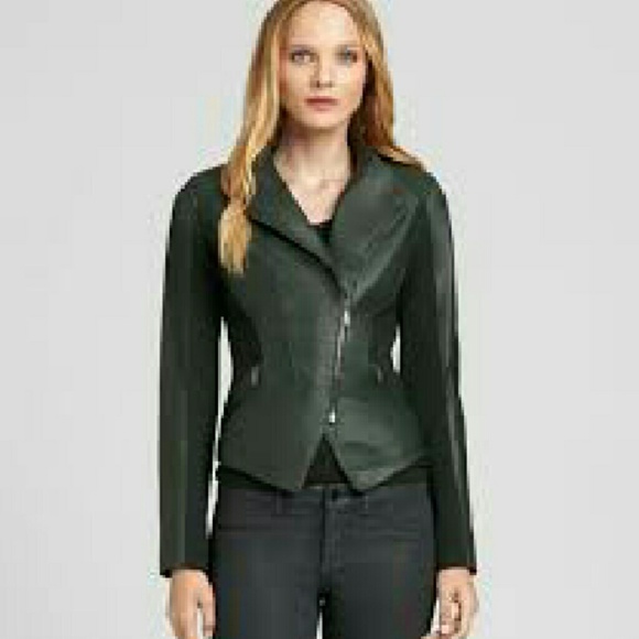 Elie Tahari , VIOLA Leather Jkt NEW, SzS