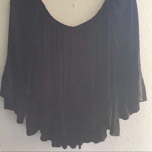 Topshop hang off shoulder shirt