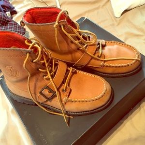 Tan polo boots