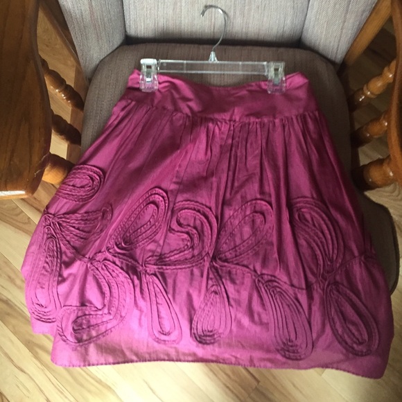 Loft pink flower skirt