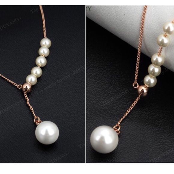 18k Goldplated pearl necklace