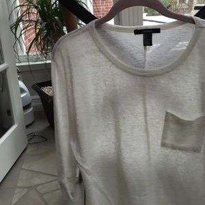 Sheer Off-White Linen Top