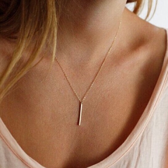 Urban Outfitters Jewelry - Minimal Gold Bar Necklace