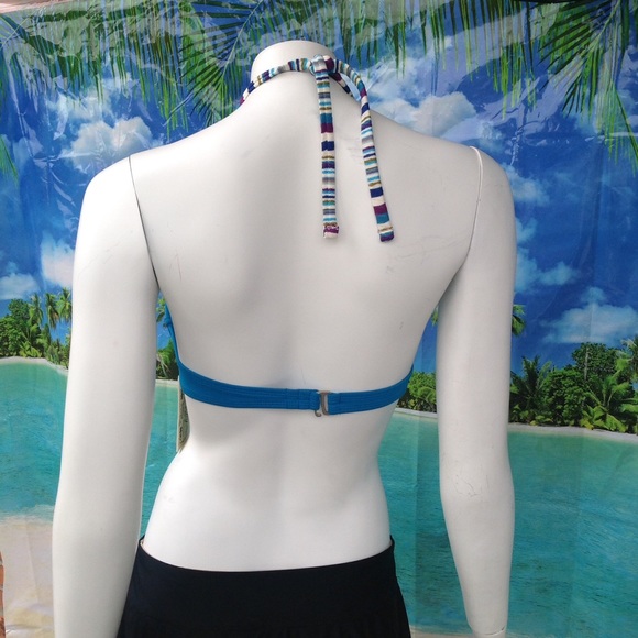 *NEW LUCKY BRAND pushup halter bra top teal Green - Picture 3 of 3