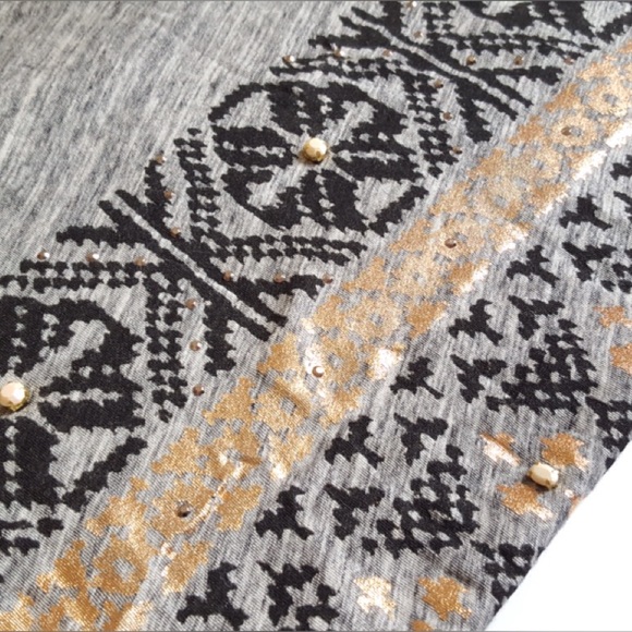 [SOLD] J.Crew Jeweled Gray T-Shirt - Picture 3 of 4