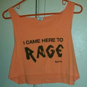 I Came Here To RAGE Crop Top & "Leather" Shorts