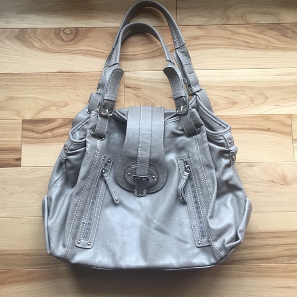 Grey Nine West shoulder purse