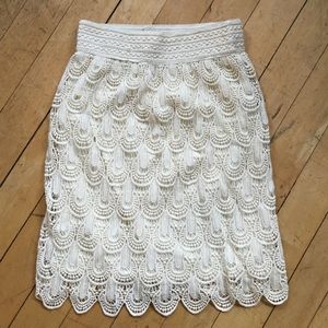 White Lace Skirt Size S