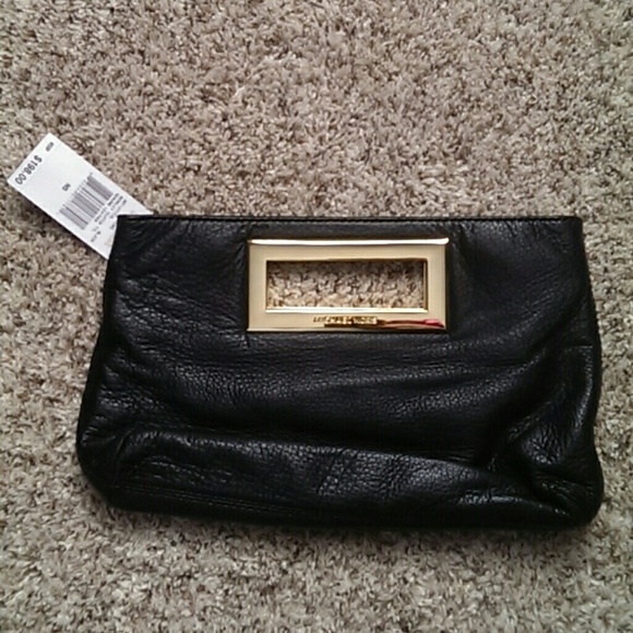 Michael Kors Berkley clutch genuine leather black