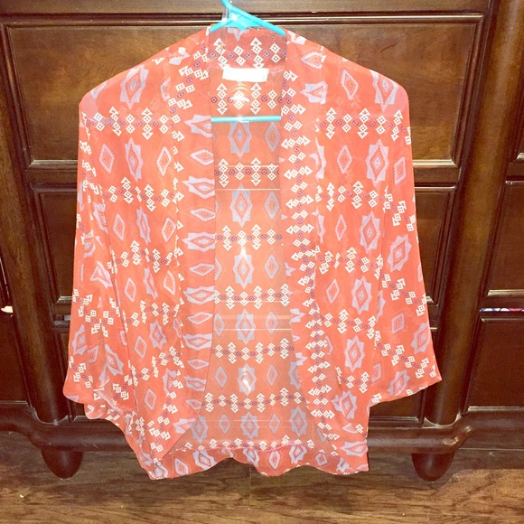 Aztec Sheer Cardigan