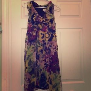 Loft chiffon floral dress