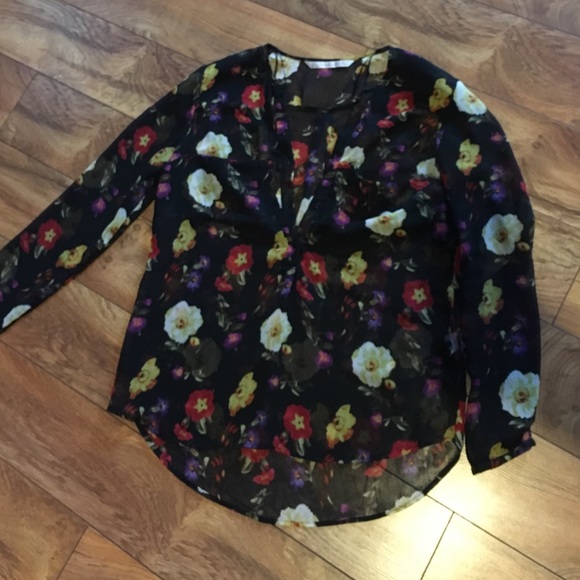 Floral sheer shirt