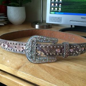 Leather/gem belt