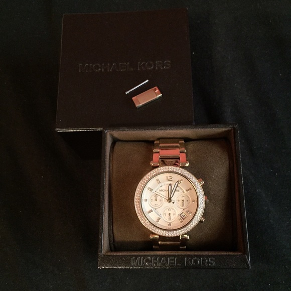 💎MICHAEL KORS gold watch w diamond face💎 - Picture 4 of 4