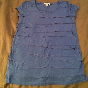 Loft layered t shirt periwinkle blue