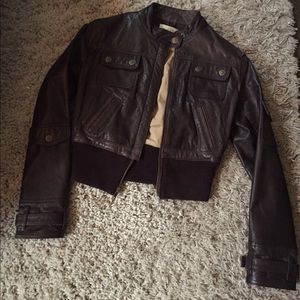 Leather Bomber Jacket
