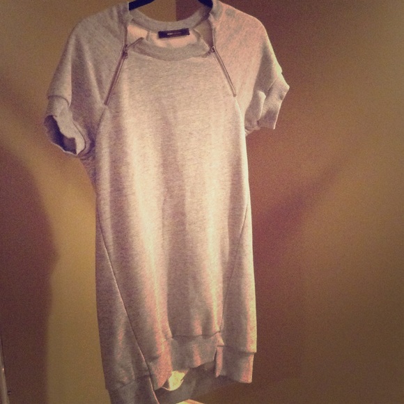 Bcbg heather gray mini dress