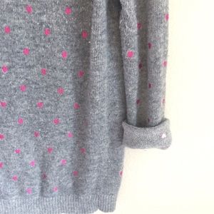 Embroidered Heart Grey Sweater