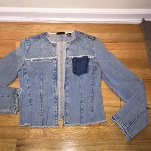 90s dream denim zip up jacket