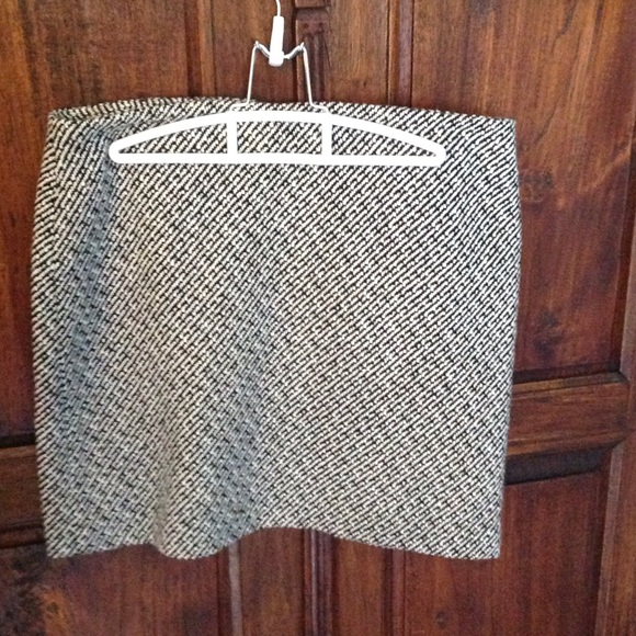 Calvin Klein Wool Skirt, Black and White