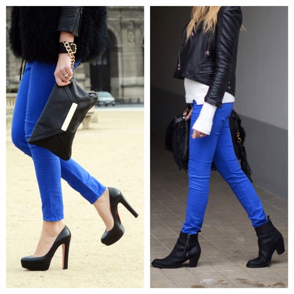 Rag & Bone Electric Blue Legging Jeans - Picture 2 of 3