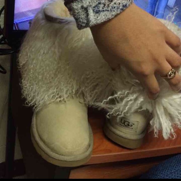 LIMITED EDITION Mongolian fur uggs.