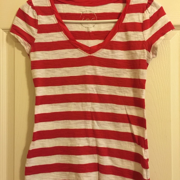 INC Red & White Striped Shirt