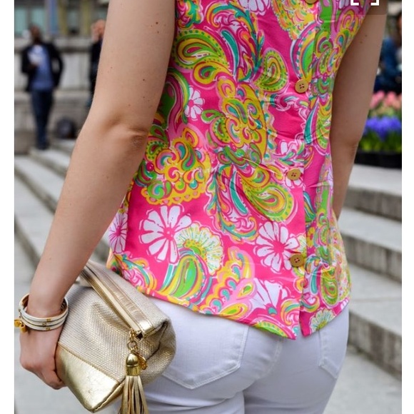 🎉SALE🎉🎉Iona shell hottie pink lilly top - Picture 2 of 4