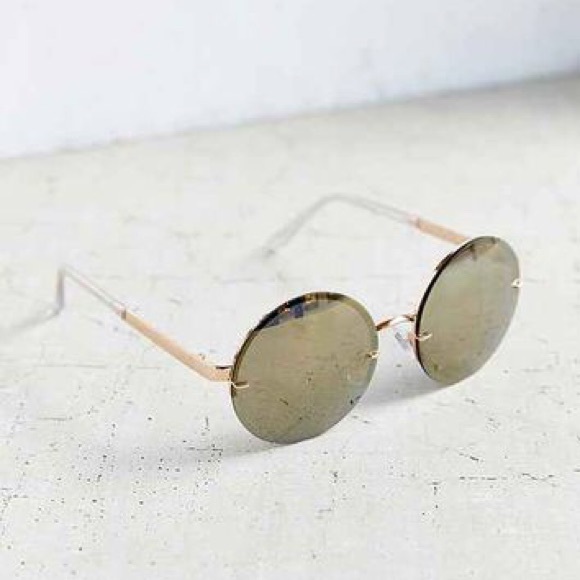 Express Rimless Mirrored Rimless Sunglasses - Picture 2 of 2