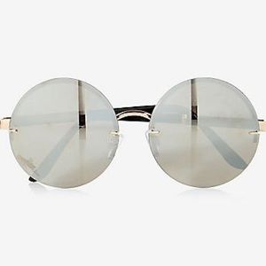 Express Rimless Mirrored Rimless Sunglasses
