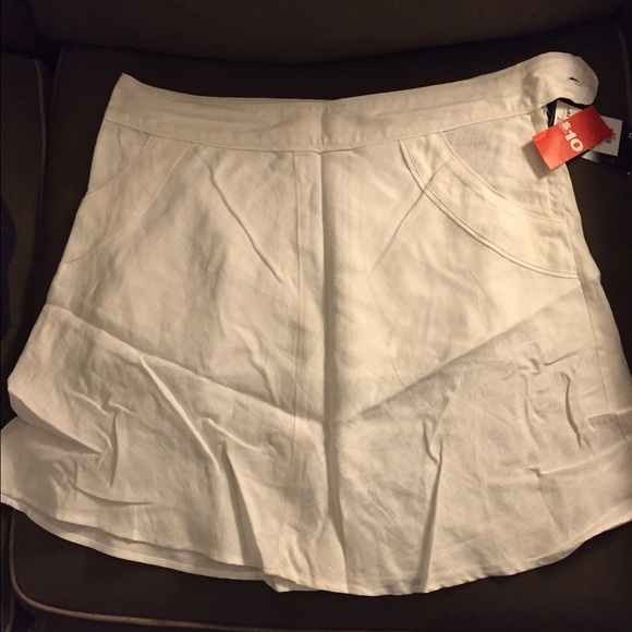 Size 14 white linen skirt from H&M
