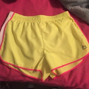 yellow running shorts