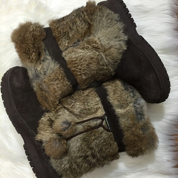 Rabbit Lined Bear Paw Boots