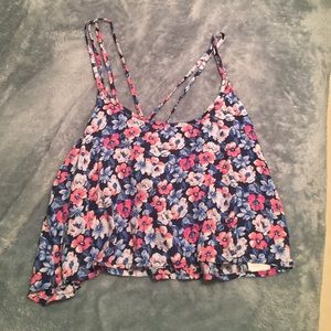 Flower tank top/crop top
