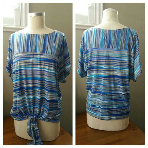 Beautiful Ombre Striped Jersey Blouse