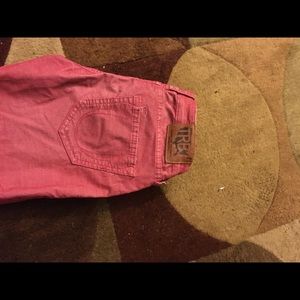 True religion skinny pink corduroys
