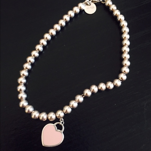 Return to Tiffany bead bracelet (pink)