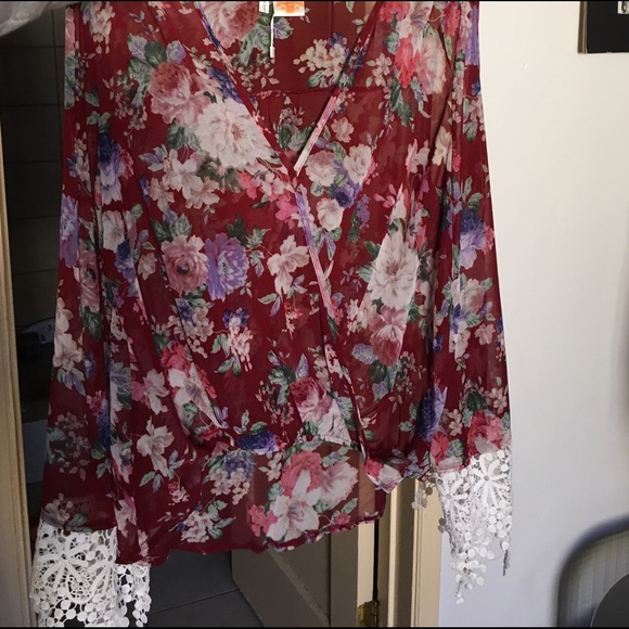 Boho floral blouse