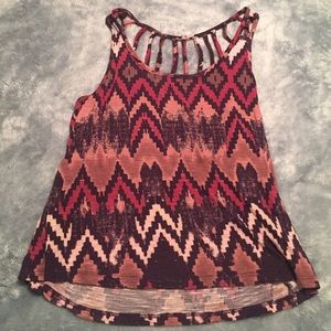 pinkish-purpleish striped tank top