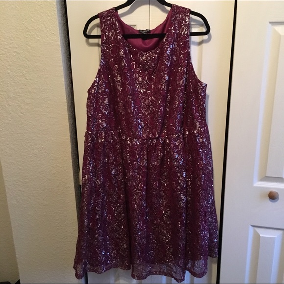 Purple and silver forever 21 plus size dress